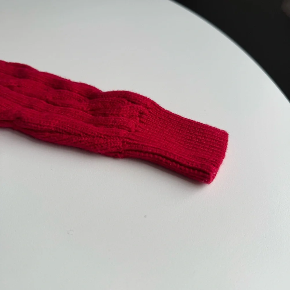 Ralph Lauren Baby Cable Knit Cardigan Sweater Red 18-24 Months 100% Cotton